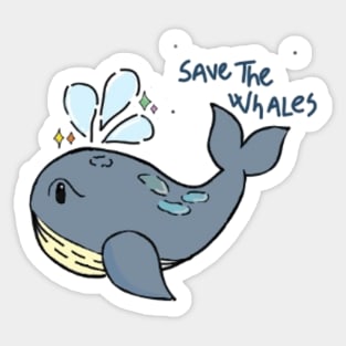 SAVE THE WHALES Sticker